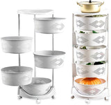 Round Rotating Storage Shelf, 4-Tier Storage , Kitchen