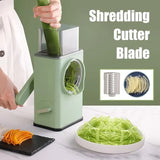 Multifunctional Rotary Drum Vegetable Grater & Slicer for Kitchen(Green)