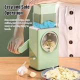 Multifunctional Rotary Drum Vegetable Grater & Slicer for Kitchen(Green)