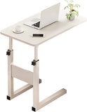 Vertical Laptop Table Adjustable Height with Wheels Side Desk 60x40 cm