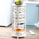 Round Rotating Storage Shelf, 4-Tier Storage , Kitchen