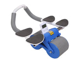 Fitness Wheel Home Non-slip Roller Automatic Rebound Mute Two-wheel Four-elbow Support Flat Plate Two-in-one Slimming