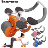 Fitness Wheel Home Non-slip Roller Automatic Rebound Mute Two-wheel Four-elbow Support Flat Plate Two-in-one Slimming