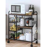 Rolling Kitchen Rack Microwave Oven Stand Utility